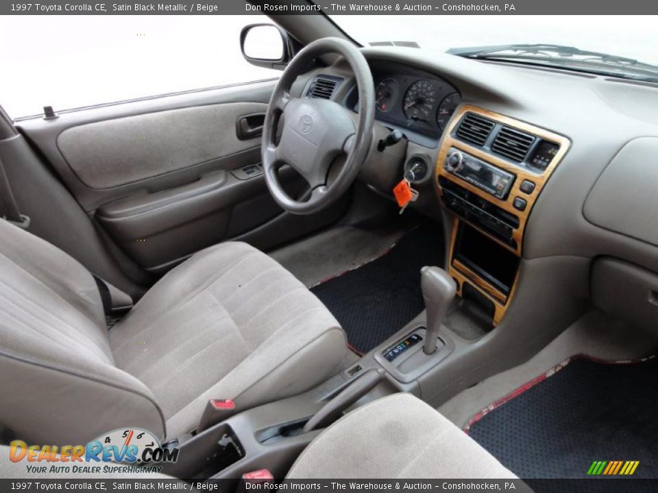 1997 Toyota Corolla CE Satin Black Metallic / Beige Photo #19