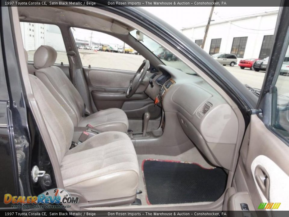 1997 Toyota Corolla CE Satin Black Metallic / Beige Photo #20