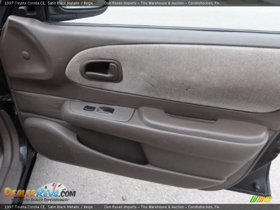 1997 Toyota Corolla CE Satin Black Metallic / Beige Photo #21