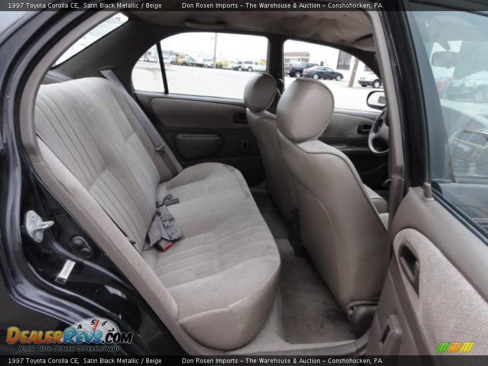 1997 Toyota Corolla CE Satin Black Metallic / Beige Photo #22