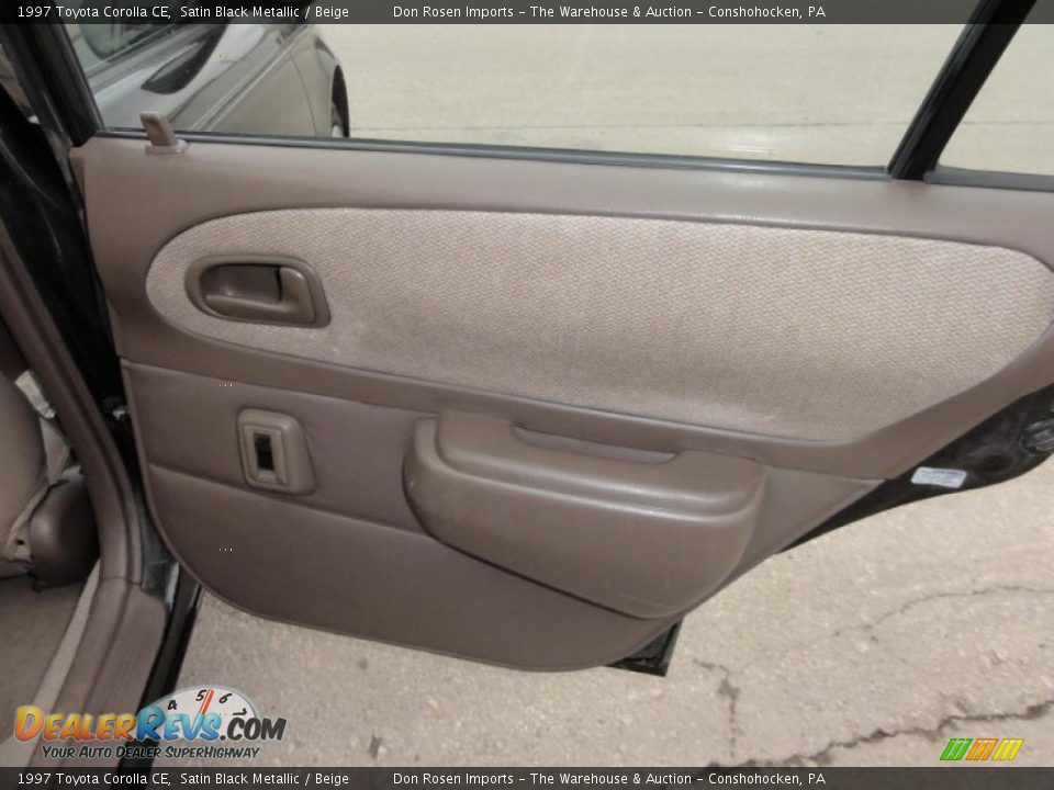1997 Toyota Corolla CE Satin Black Metallic / Beige Photo #23