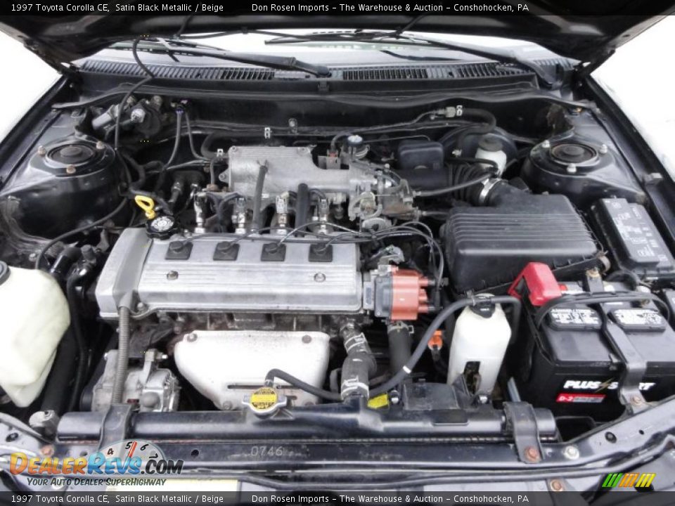 1997 Toyota Corolla CE Satin Black Metallic / Beige Photo #33