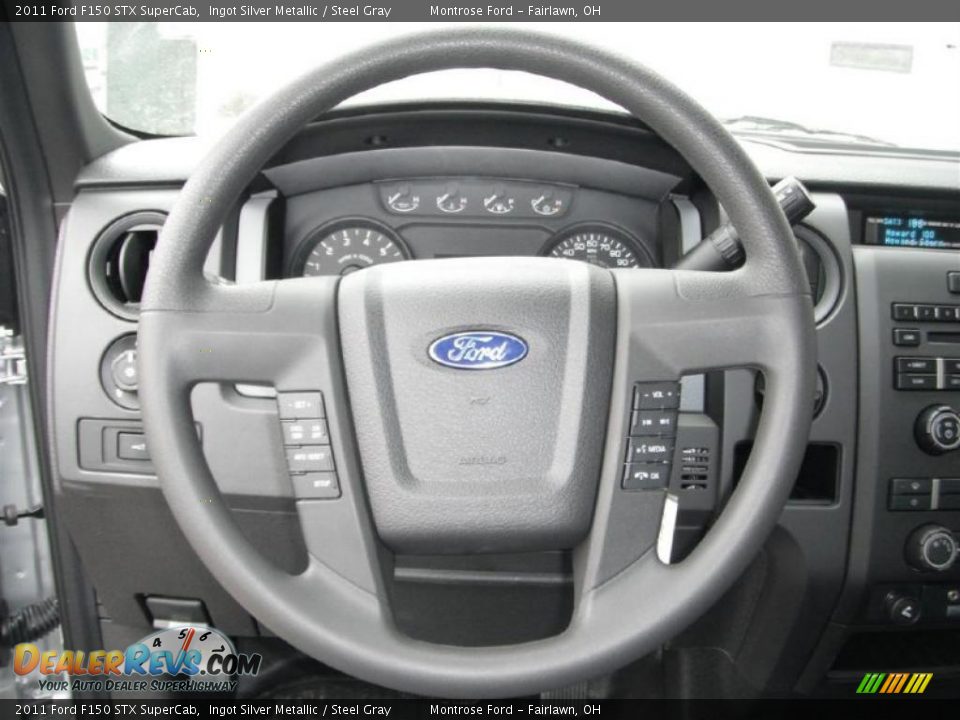 2011 Ford F150 STX SuperCab Steering Wheel Photo #12