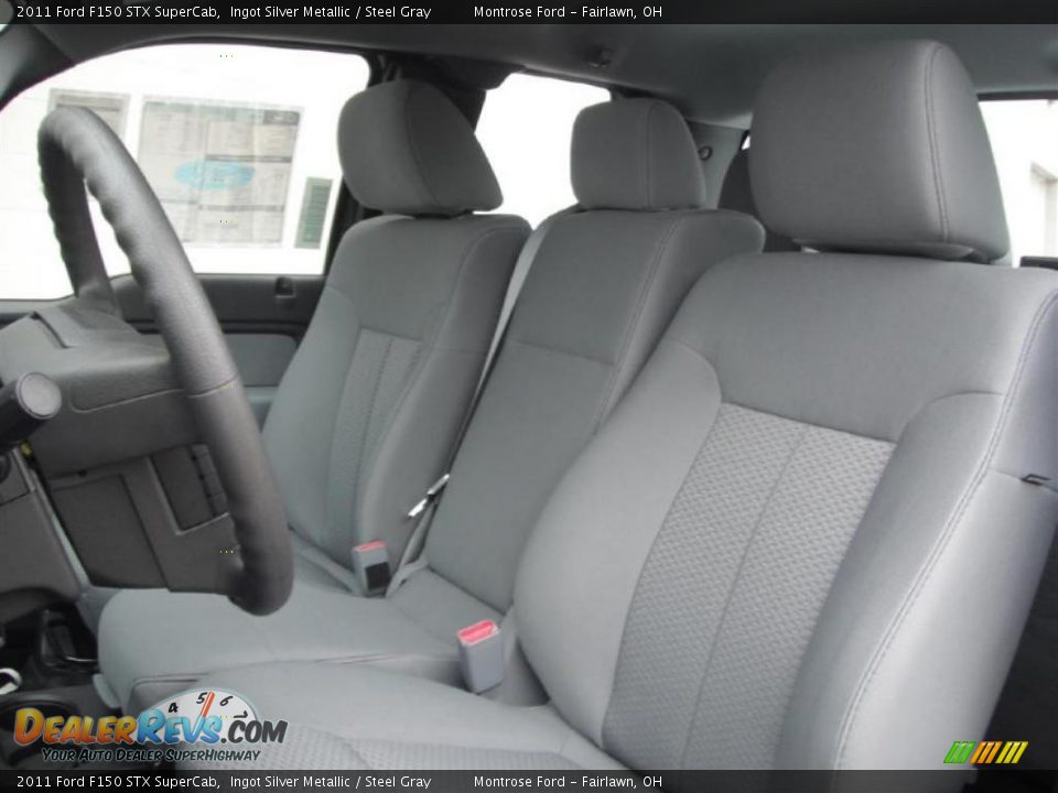 Steel Gray Interior - 2011 Ford F150 STX SuperCab Photo #25