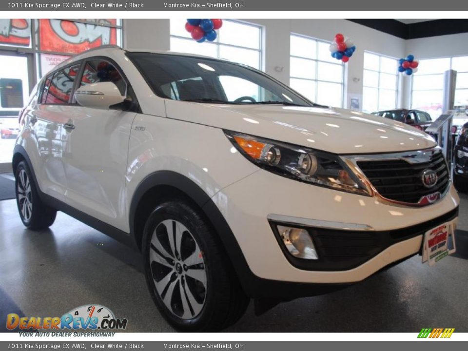 2011 Kia Sportage EX AWD Clear White / Black Photo #8