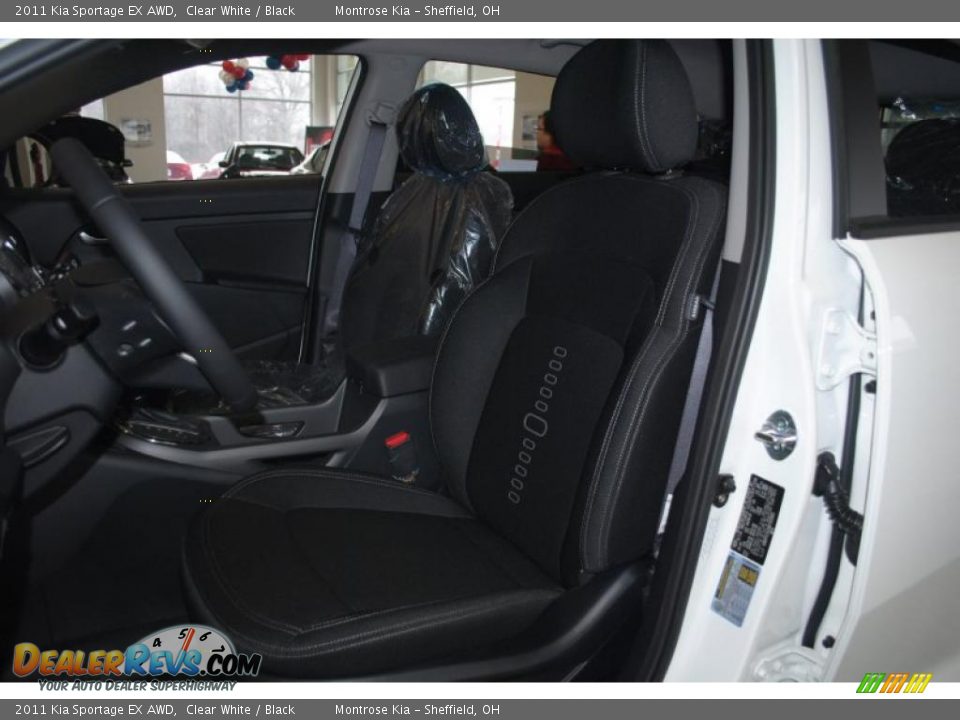 2011 Kia Sportage EX AWD Clear White / Black Photo #14