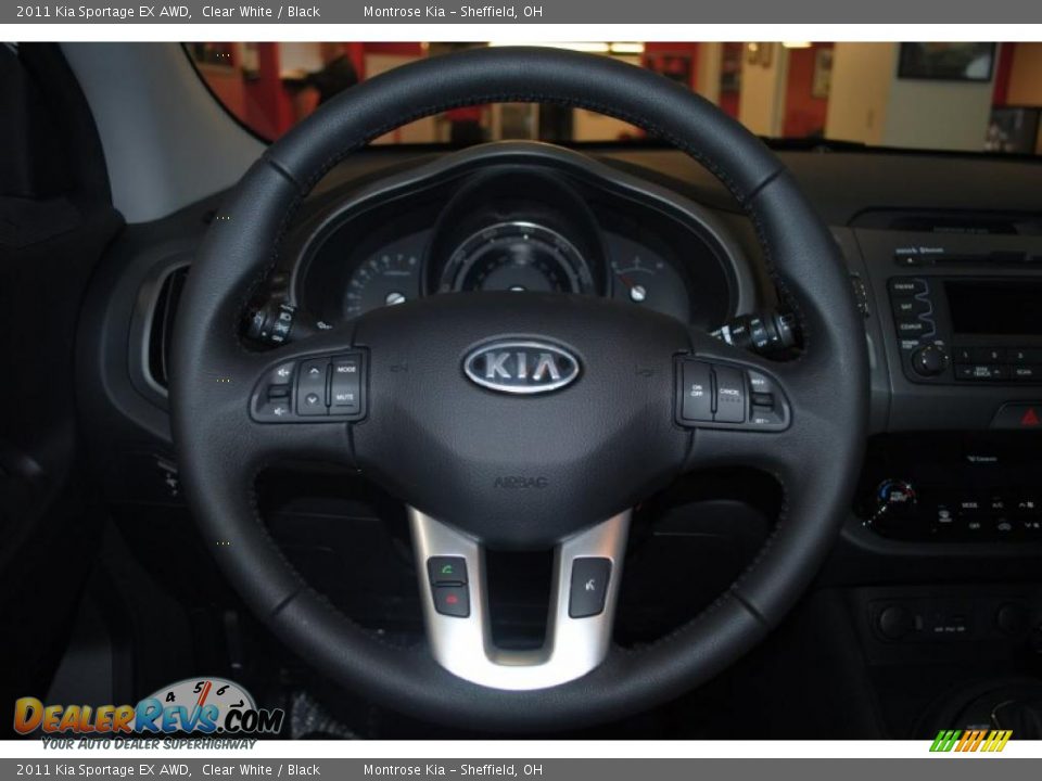 2011 Kia Sportage EX AWD Clear White / Black Photo #23