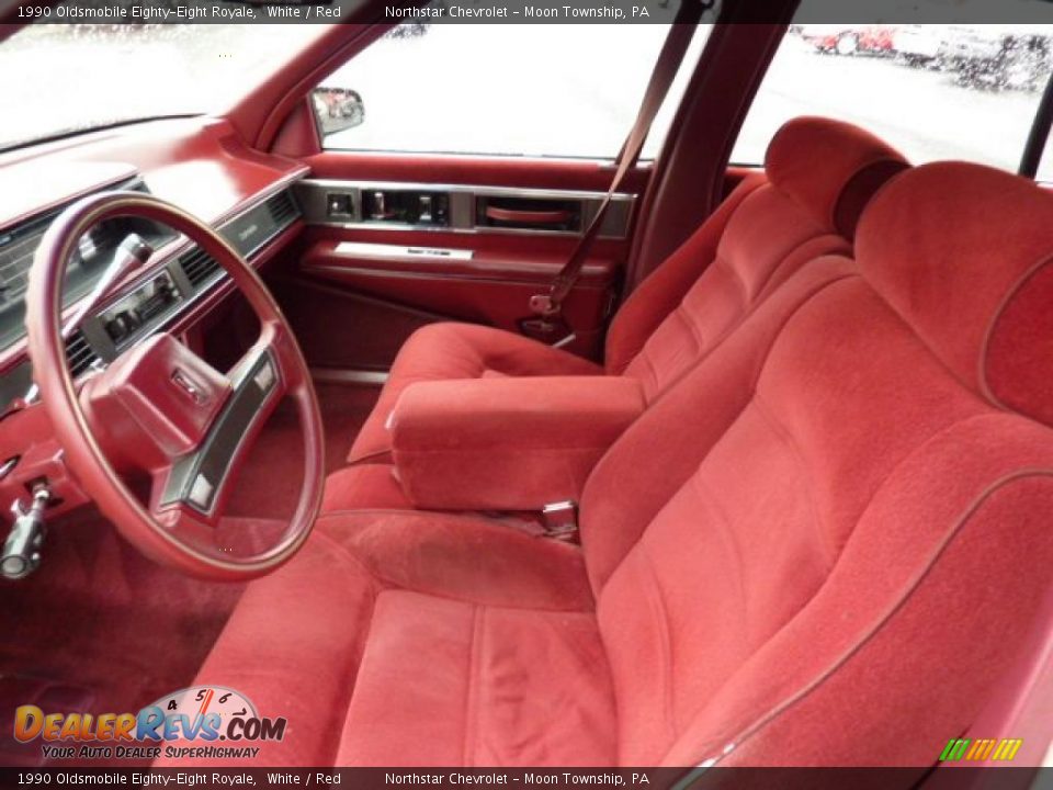 Red Interior - 1990 Oldsmobile Eighty-Eight Royale Photo #7