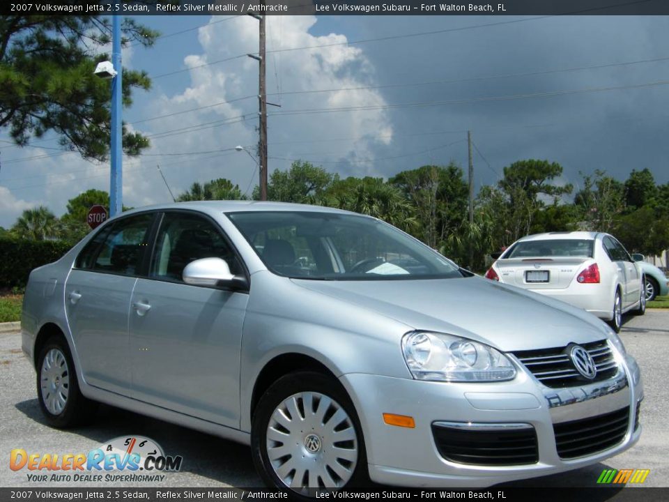 2007 Volkswagen Jetta 2.5 Sedan Reflex Silver Metallic / Anthracite Photo #14