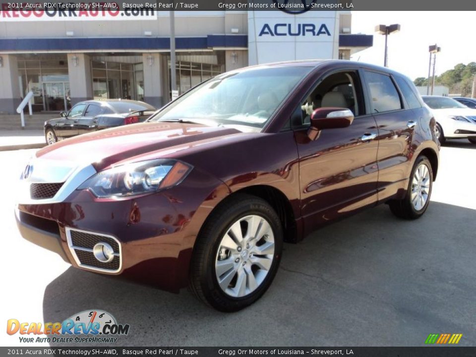 2011 Acura RDX Technology SH-AWD Basque Red Pearl / Taupe Photo #1