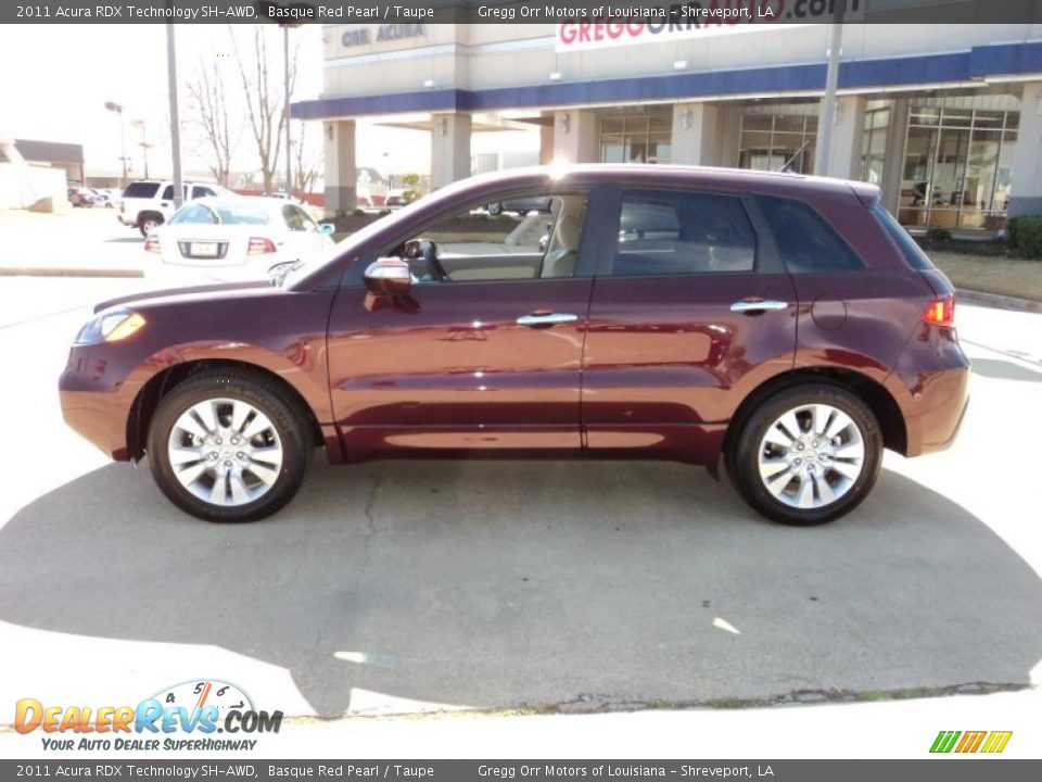 2011 Acura RDX Technology SH-AWD Basque Red Pearl / Taupe Photo #3