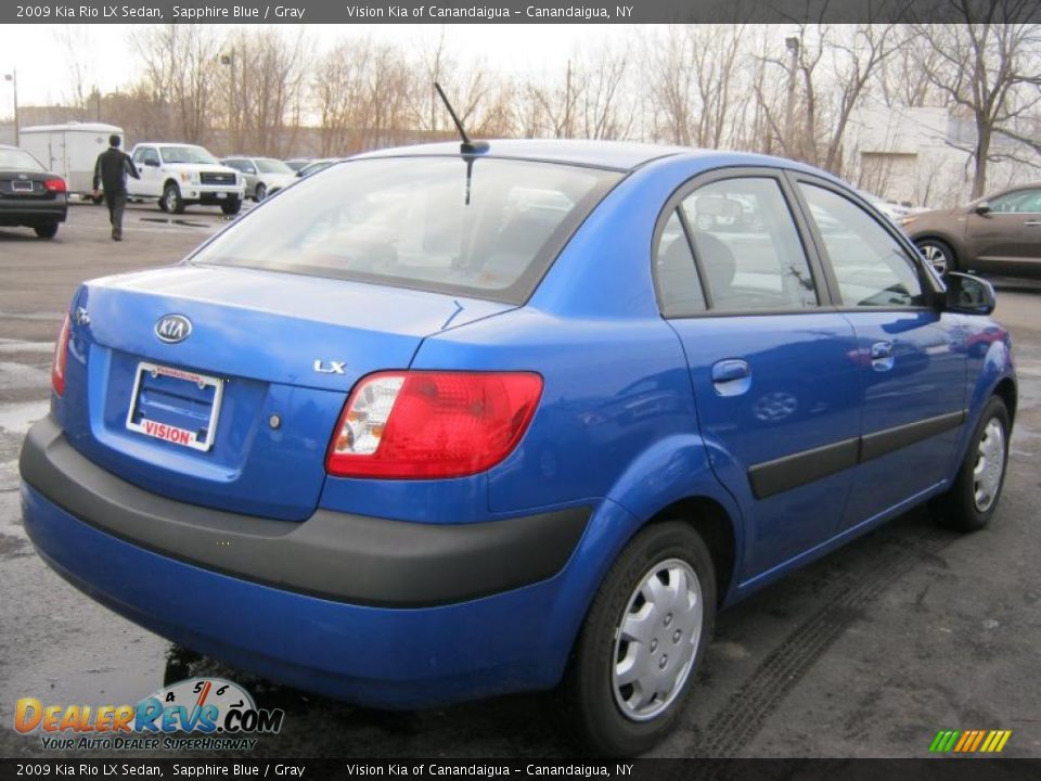 Sapphire Blue 2009 Kia Rio LX Sedan Photo #2
