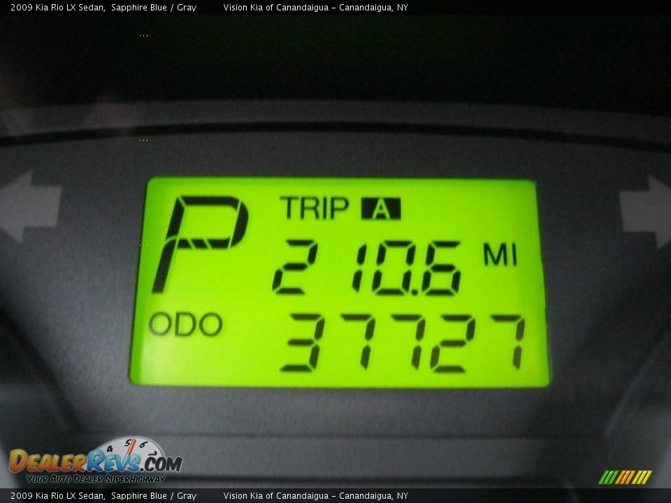 2009 Kia Rio LX Sedan Sapphire Blue / Gray Photo #3