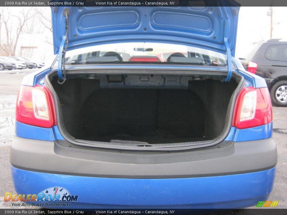 2009 Kia Rio LX Sedan Sapphire Blue / Gray Photo #6