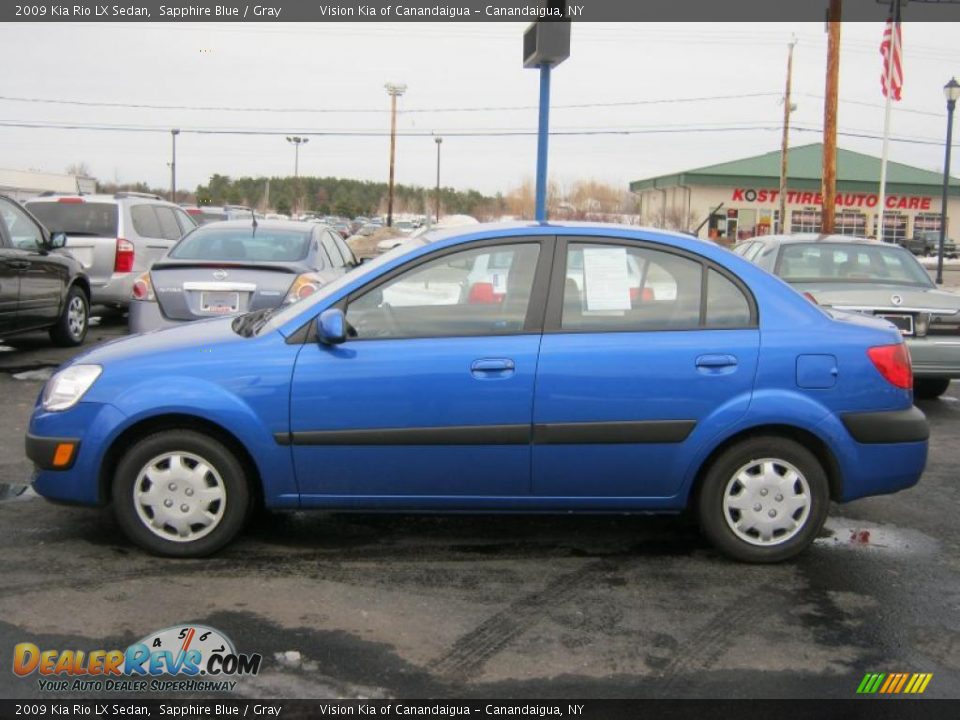 Sapphire Blue 2009 Kia Rio LX Sedan Photo #12