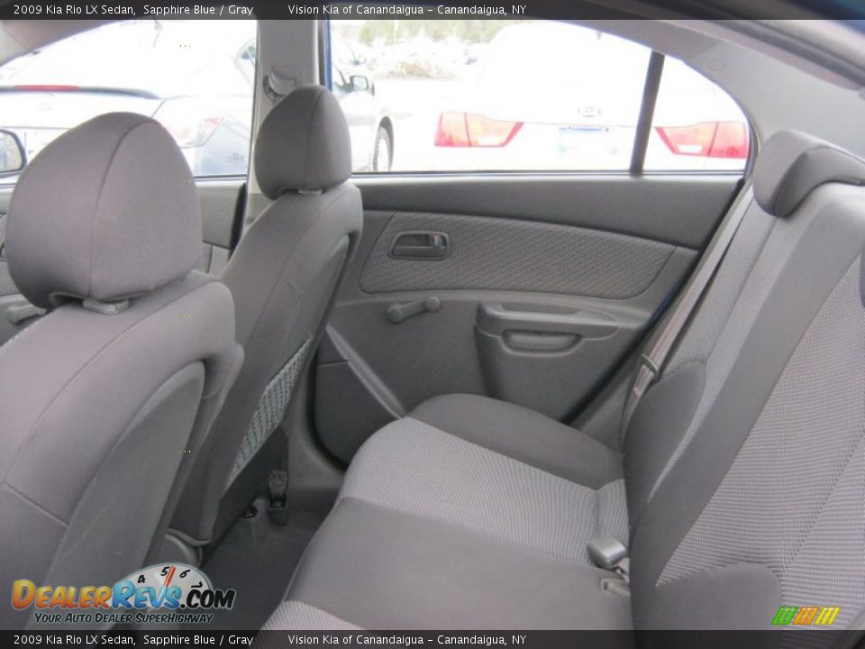 2009 Kia Rio LX Sedan Sapphire Blue / Gray Photo #19