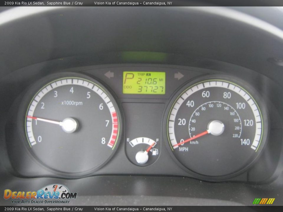 2009 Kia Rio LX Sedan Gauges Photo #22