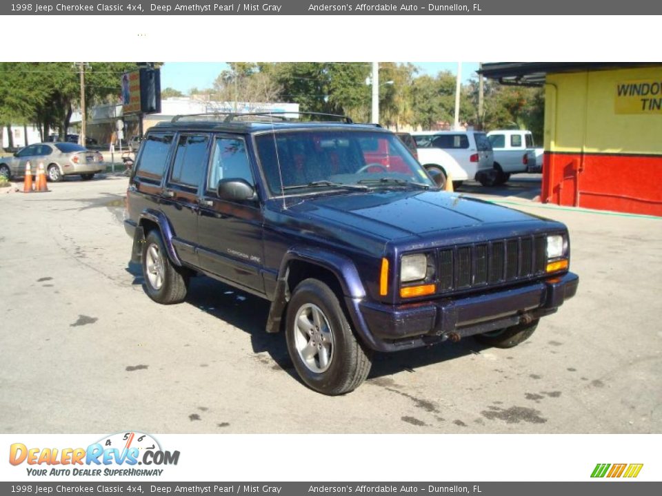 1998 Jeep Cherokee Classic 4x4 Deep Amethyst Pearl / Mist Gray Photo #1