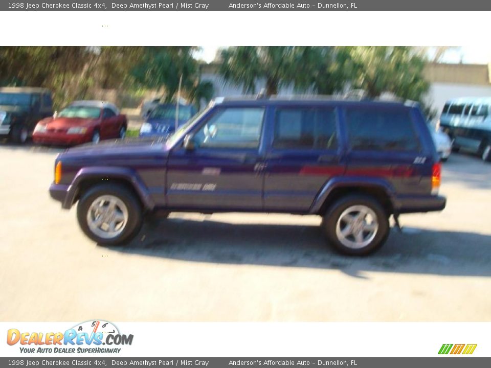 1998 Jeep Cherokee Classic 4x4 Deep Amethyst Pearl / Mist Gray Photo #6
