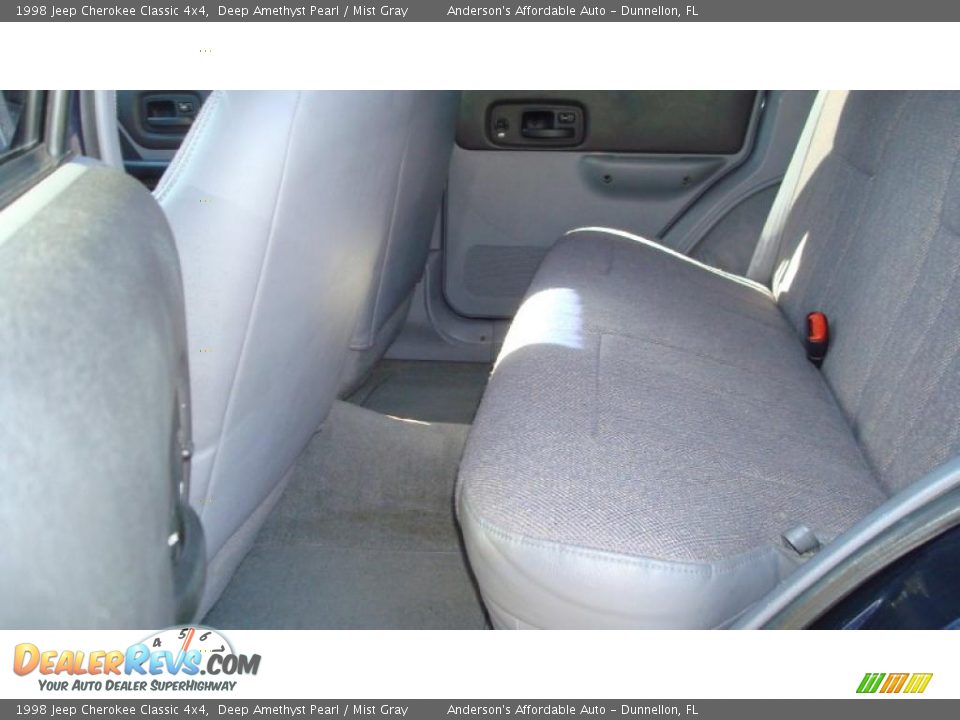 1998 Jeep Cherokee Classic 4x4 Deep Amethyst Pearl / Mist Gray Photo #14