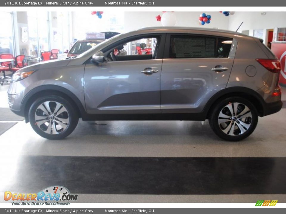 2011 Kia Sportage EX Mineral Silver / Alpine Gray Photo #3