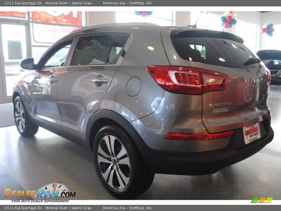 2011 Kia Sportage EX Mineral Silver / Alpine Gray Photo #4