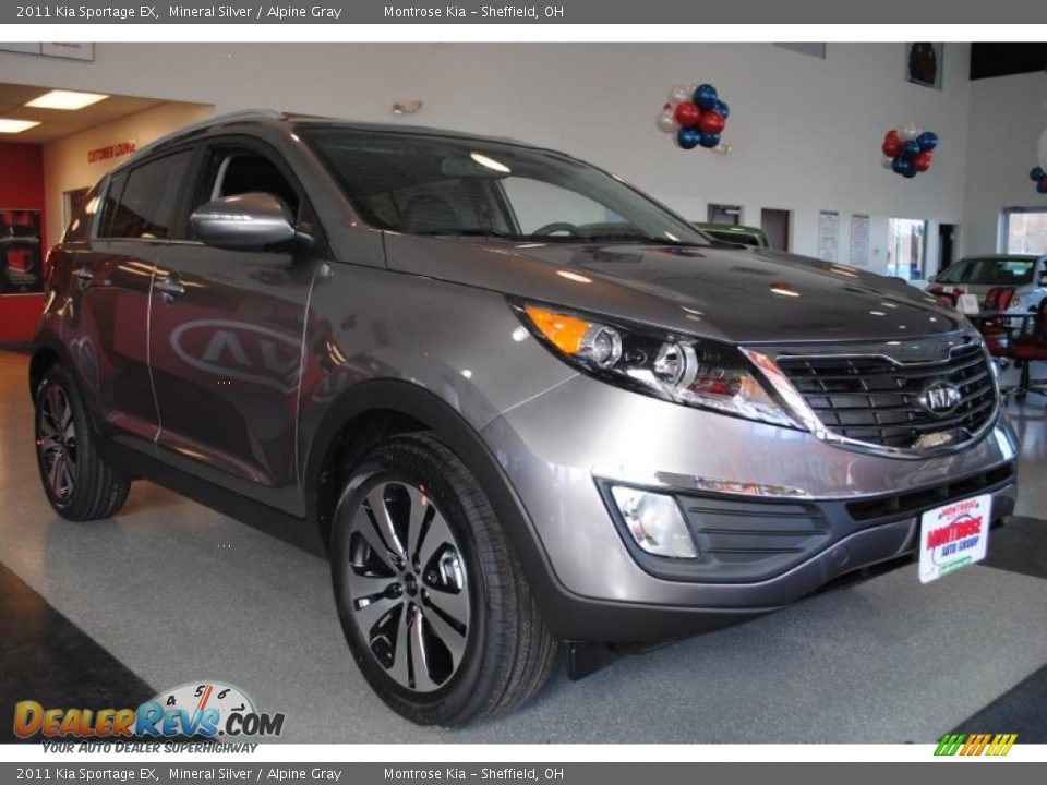 2011 Kia Sportage EX Mineral Silver / Alpine Gray Photo #8