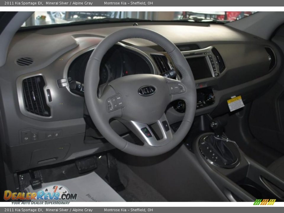 2011 Kia Sportage EX Mineral Silver / Alpine Gray Photo #12