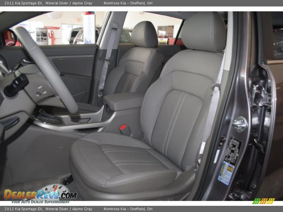 Alpine Gray Interior - 2011 Kia Sportage EX Photo #14