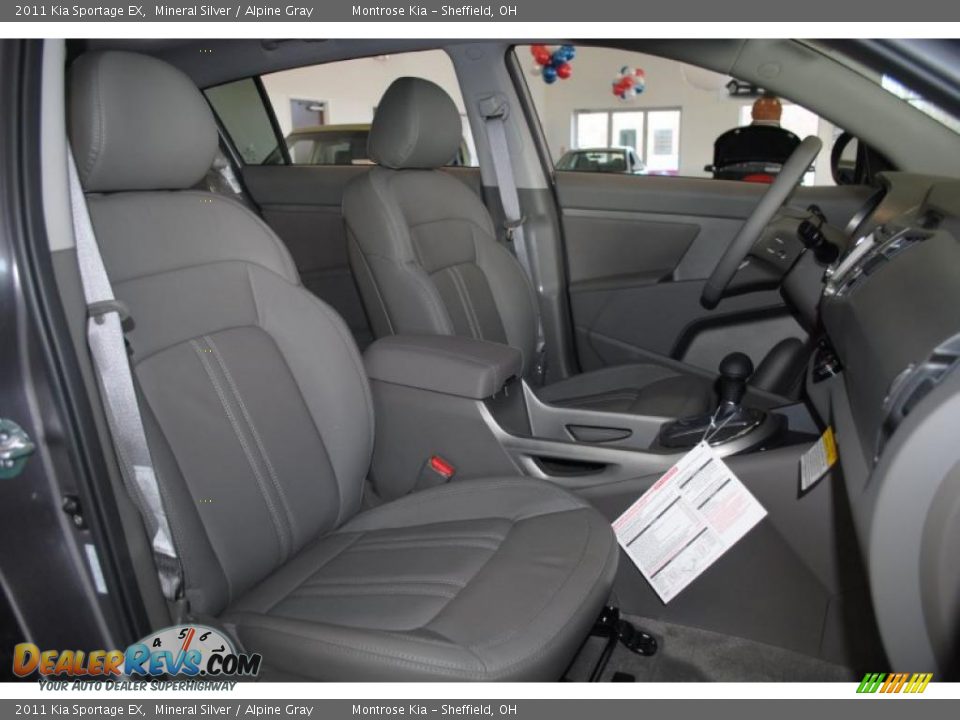 Alpine Gray Interior - 2011 Kia Sportage EX Photo #18