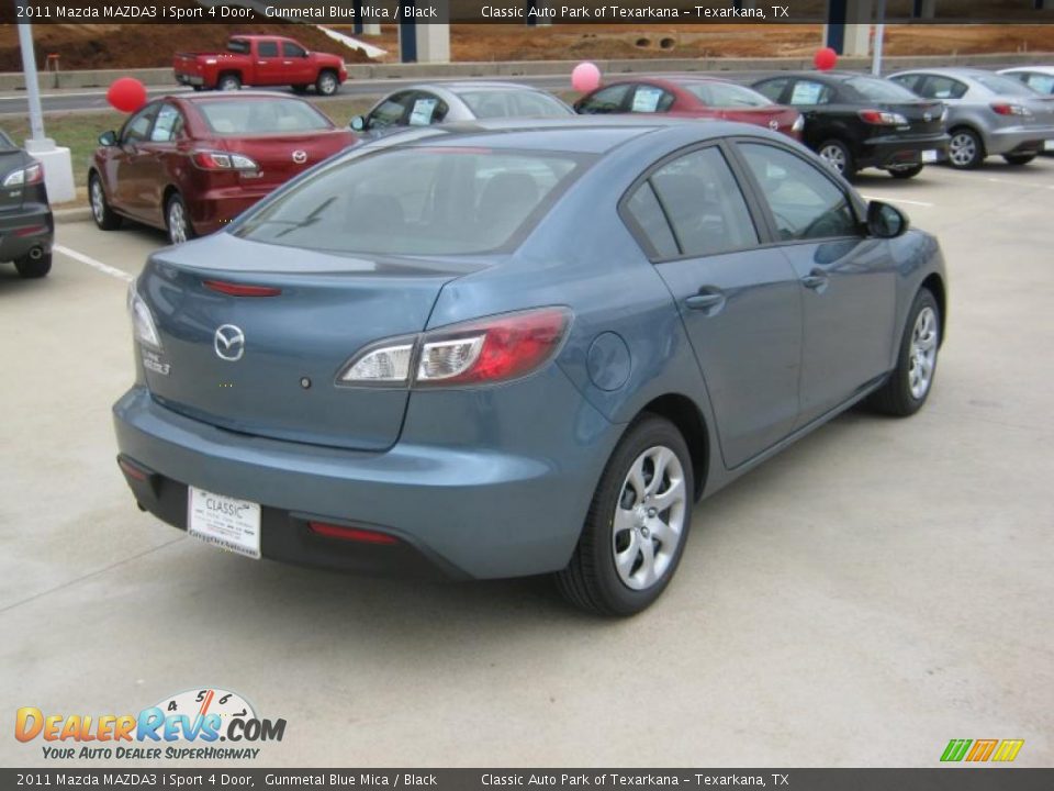 2011 Mazda MAZDA3 i Sport 4 Door Gunmetal Blue Mica / Black Photo #5