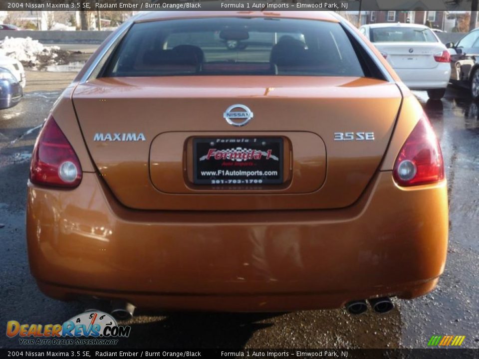2004 Nissan Maxima 3.5 SE Radiant Ember / Burnt Orange/Black Photo #12