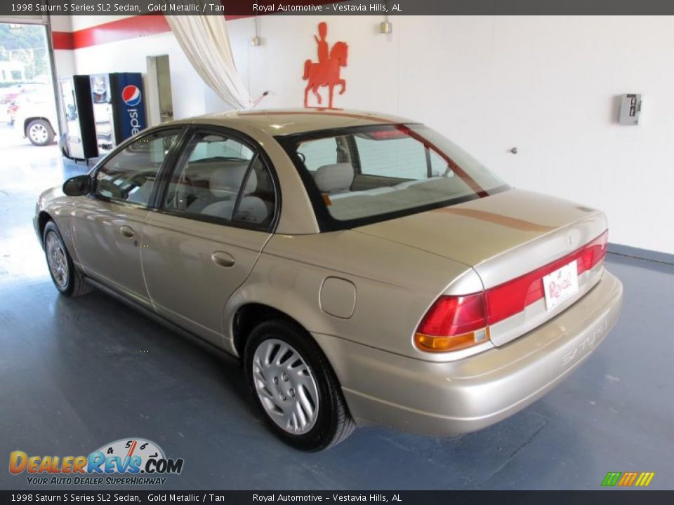 1998 Saturn S Series SL2 Sedan Gold Metallic / Tan Photo #2