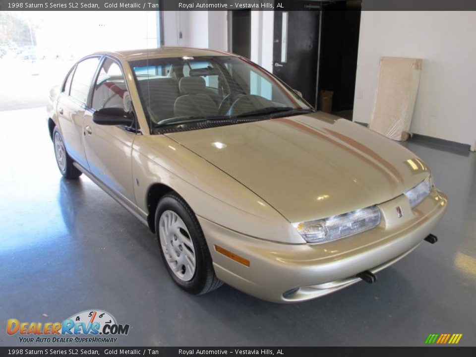 1998 Saturn S Series SL2 Sedan Gold Metallic / Tan Photo #5