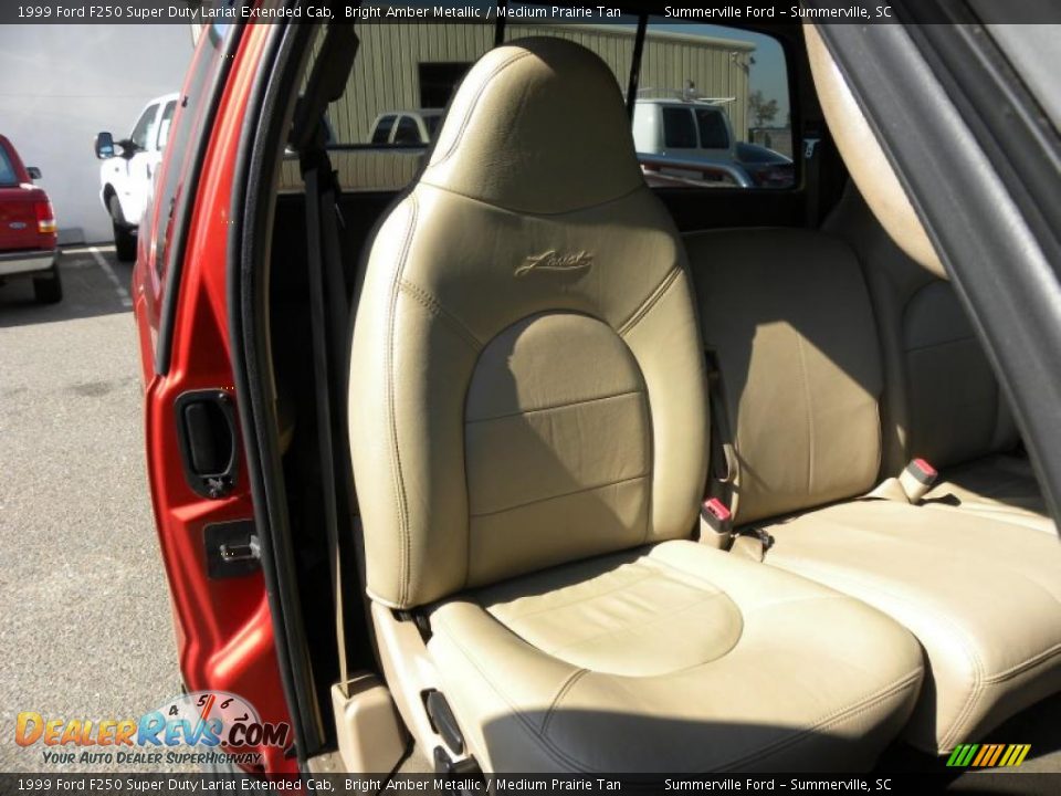 1999 Ford F250 Super Duty Lariat Extended Cab Bright Amber Metallic / Medium Prairie Tan Photo #8