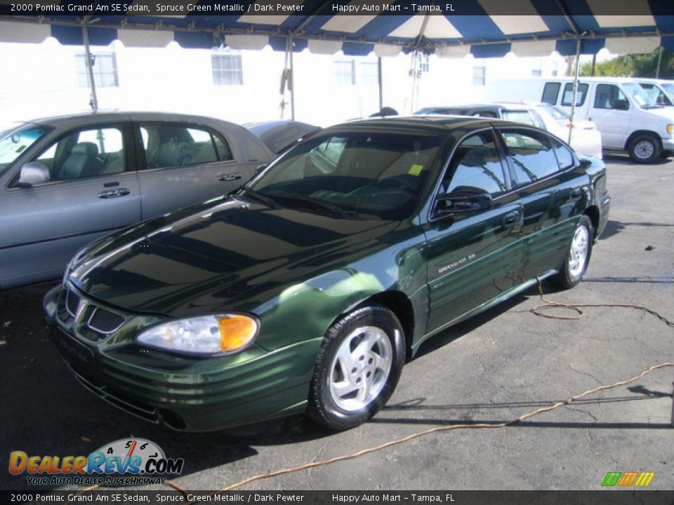 2000 Pontiac Grand Am SE Sedan Spruce Green Metallic / Dark Pewter Photo #1