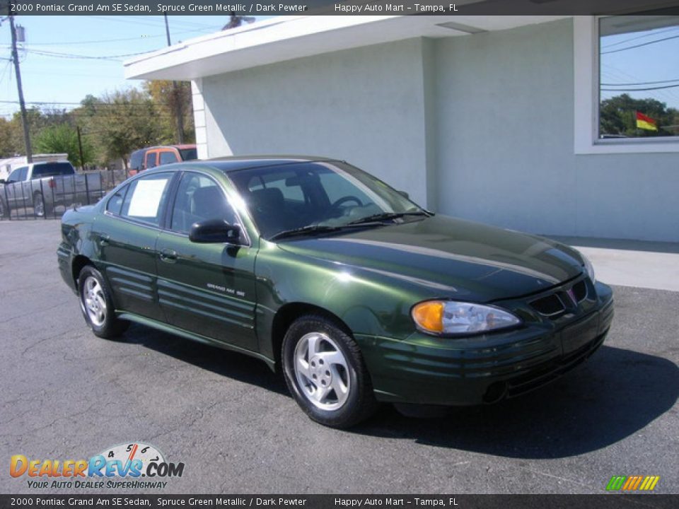 2000 Pontiac Grand Am SE Sedan Spruce Green Metallic / Dark Pewter Photo #3