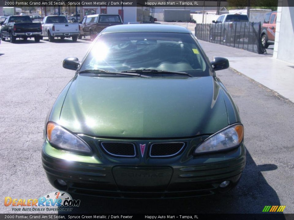 2000 Pontiac Grand Am SE Sedan Spruce Green Metallic / Dark Pewter Photo #4