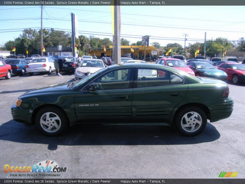 2000 Pontiac Grand Am SE Sedan Spruce Green Metallic / Dark Pewter Photo #6