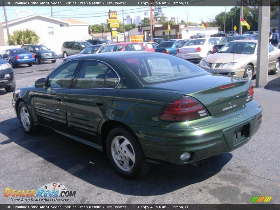 2000 Pontiac Grand Am SE Sedan Spruce Green Metallic / Dark Pewter Photo #7