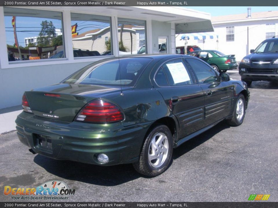 2000 Pontiac Grand Am SE Sedan Spruce Green Metallic / Dark Pewter Photo #9