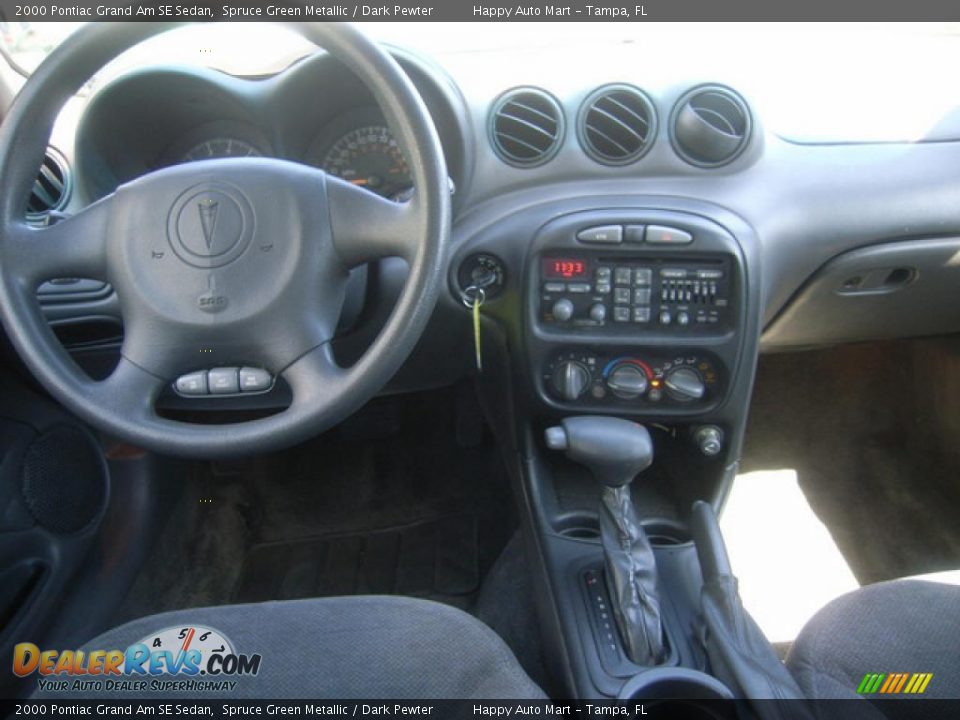 2000 Pontiac Grand Am SE Sedan Spruce Green Metallic / Dark Pewter Photo #14