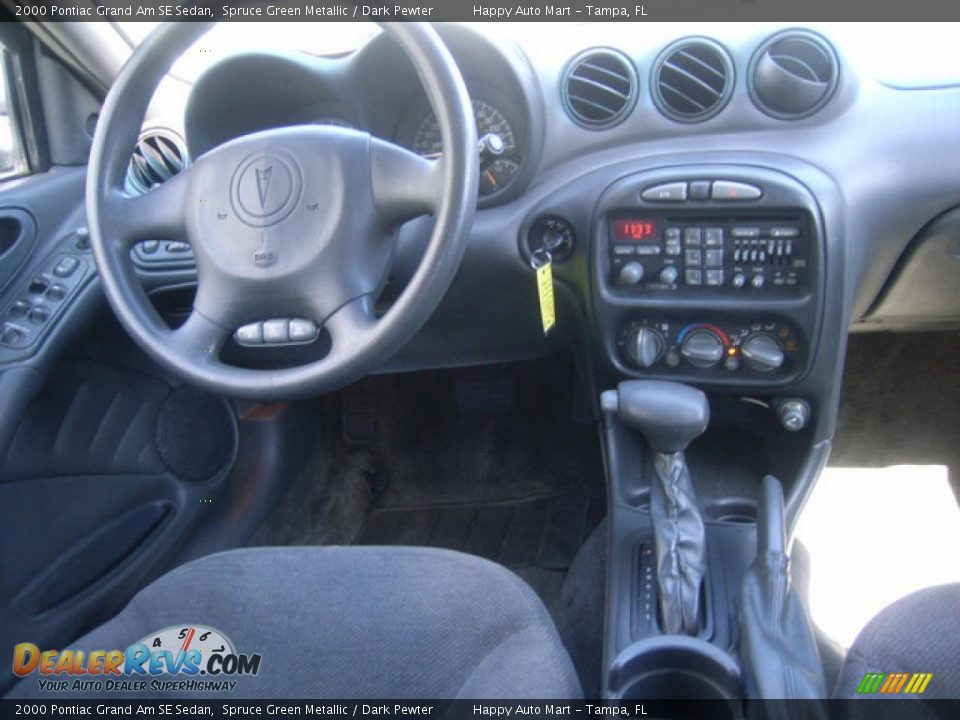 2000 Pontiac Grand Am SE Sedan Spruce Green Metallic / Dark Pewter Photo #16