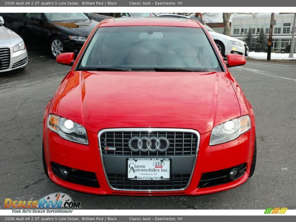 2008 Audi A4 2.0T quattro S-Line Sedan Brilliant Red / Black Photo #4