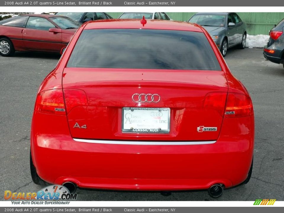 2008 Audi A4 2.0T quattro S-Line Sedan Brilliant Red / Black Photo #5