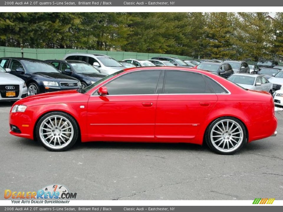 Brilliant Red 2008 Audi A4 2.0T quattro S-Line Sedan Photo #6