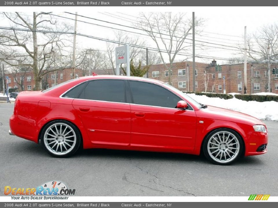 2008 Audi A4 2.0T quattro S-Line Sedan Brilliant Red / Black Photo #7