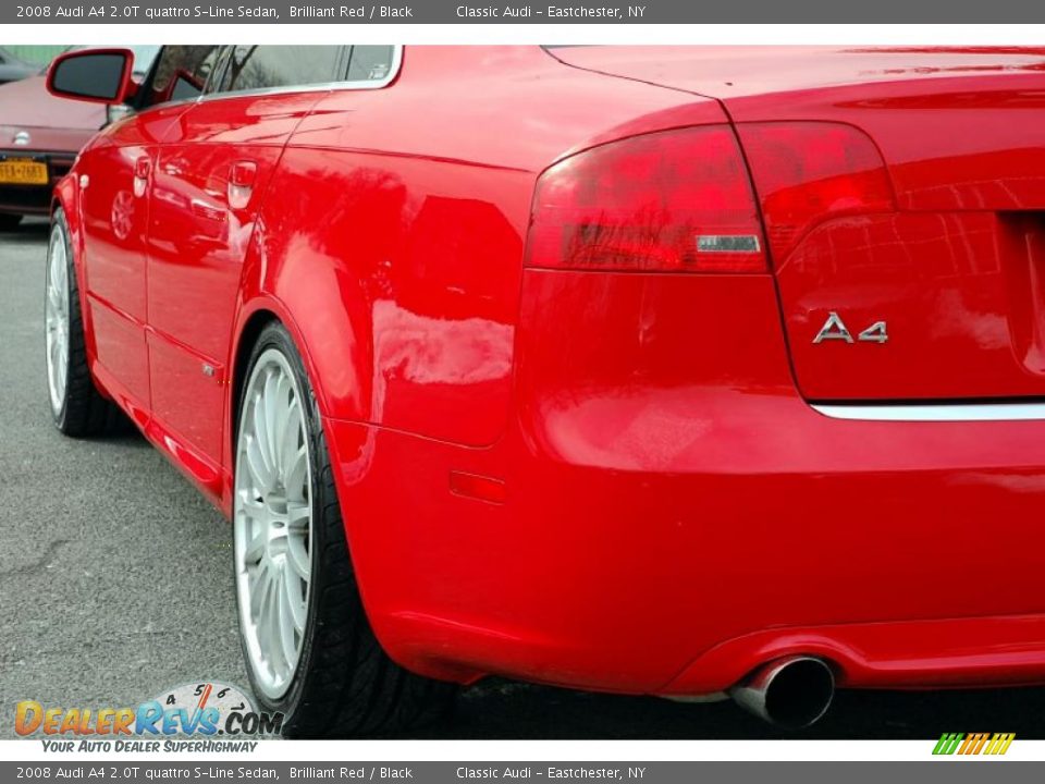 2008 Audi A4 2.0T quattro S-Line Sedan Brilliant Red / Black Photo #11