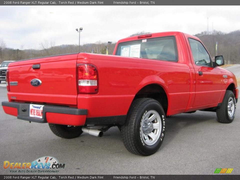 Torch Red 2008 Ford Ranger XLT Regular Cab Photo #6
