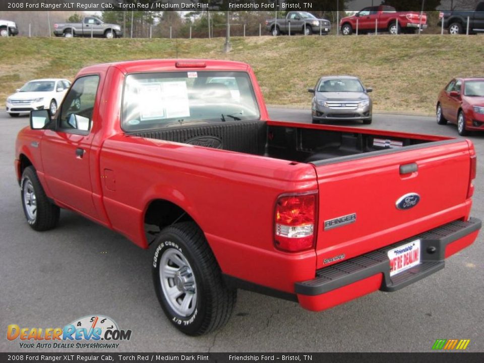 2008 Ford Ranger XLT Regular Cab Torch Red / Medium Dark Flint Photo #8